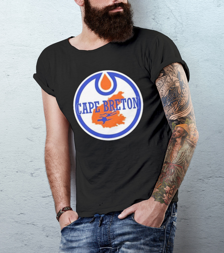 Cape Breton Oilers Hockey Logo Map T-Shirt