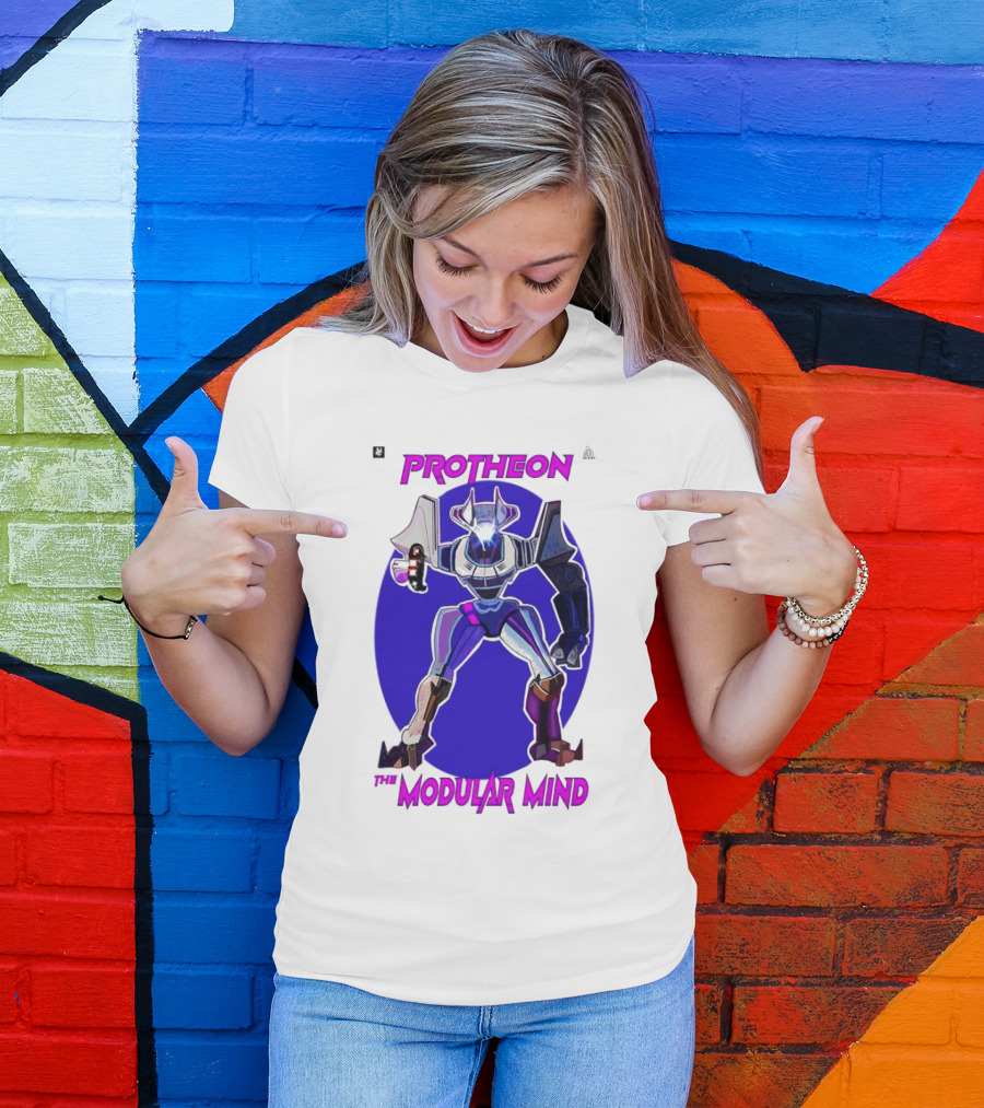 Protheon The Modular Mind Robot Character Purple Armor T-Shirt