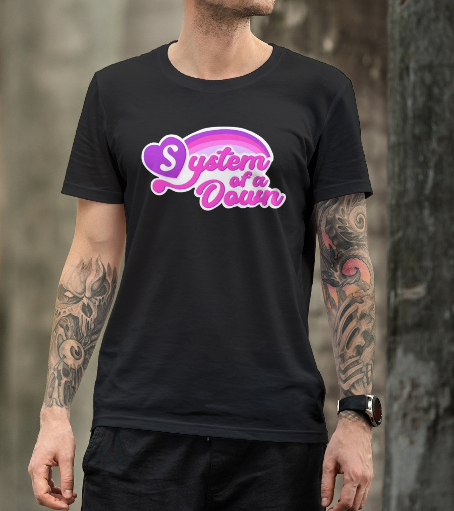 System Of A Down Rainbow Heart T-Shirt