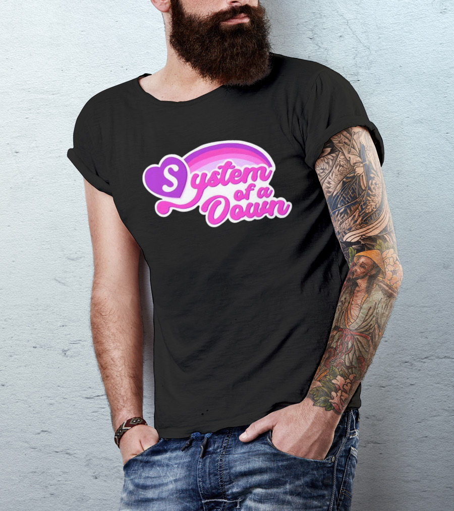 System Of A Down Rainbow Heart T-Shirt