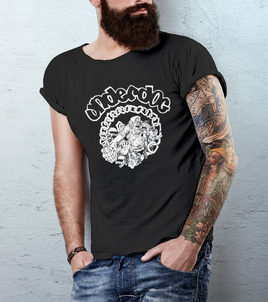 Underdog Graphic With Chains And Characters T-Shirt