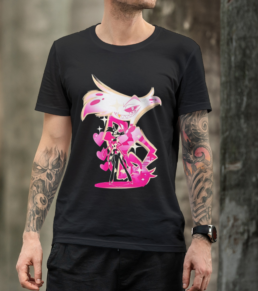 Angel Dust And Alastor Design Hazbin Hotel Series T-Shirt
