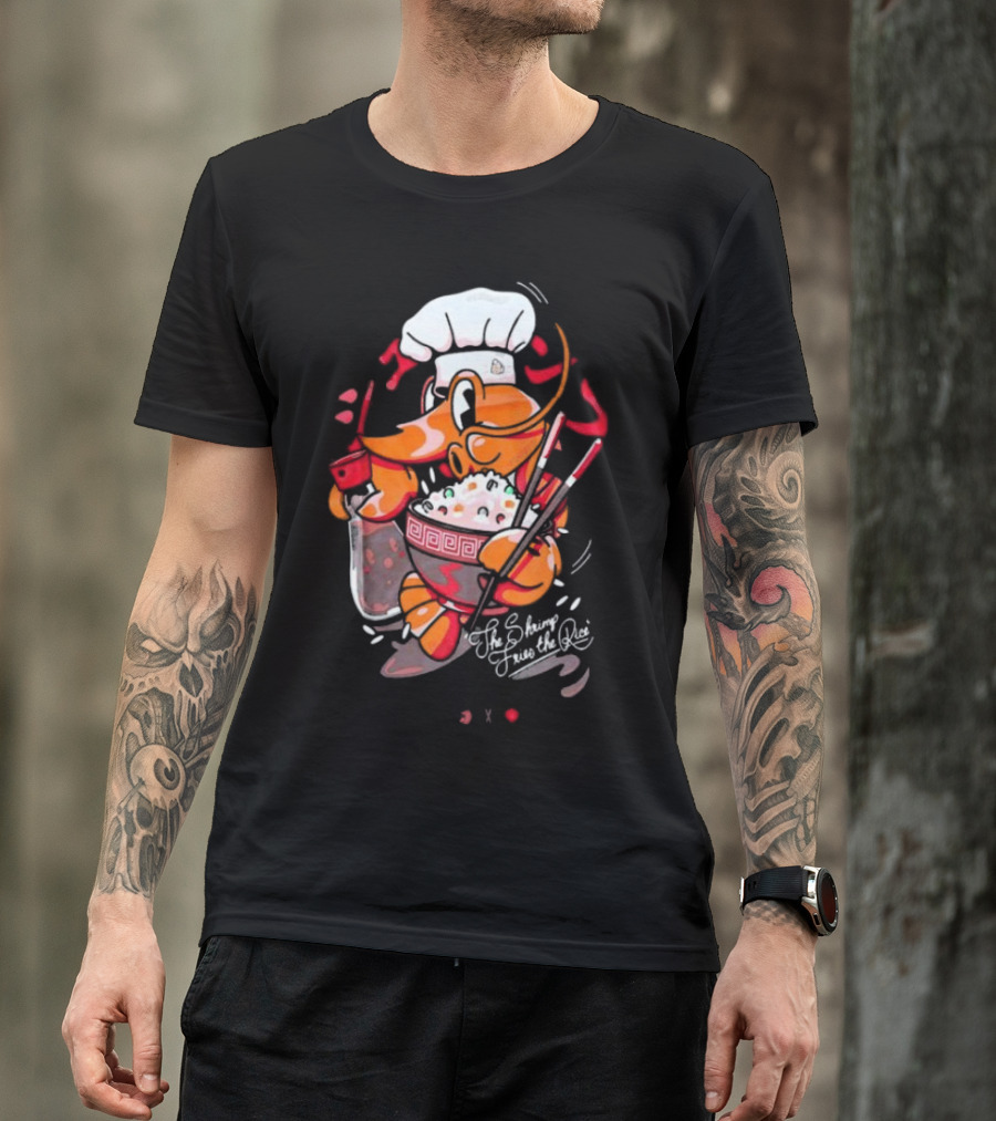 The Shrimp Fried Rice Chef With Chopsticks And Soda Cup T-Shirt