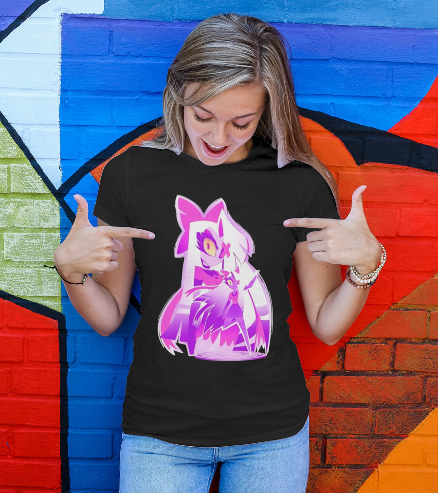 Exorcist Angel Hazbin Hotel Game Purple Character T-Shirt