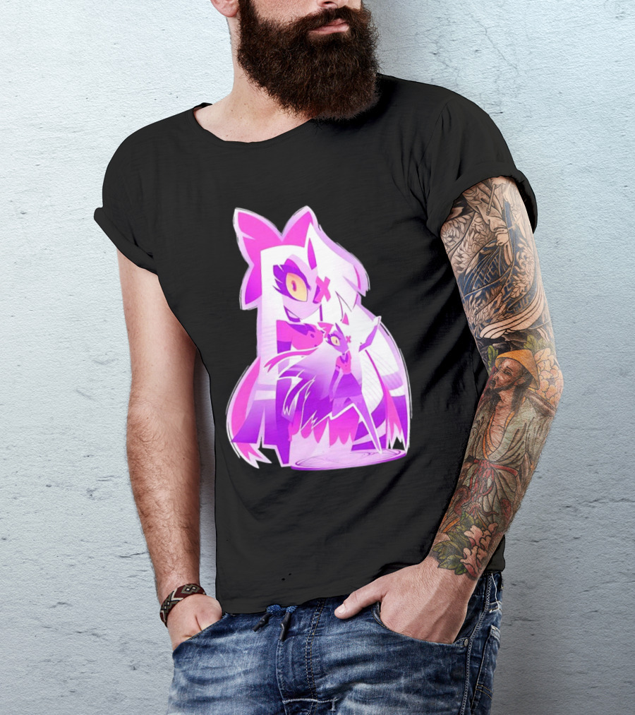 Exorcist Angel Hazbin Hotel Game Purple Character T-Shirt