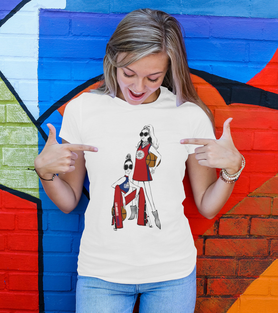 Los Angeles Clippers G-III 4Her Basketball Girls Fashion Red Blue T-Shirt