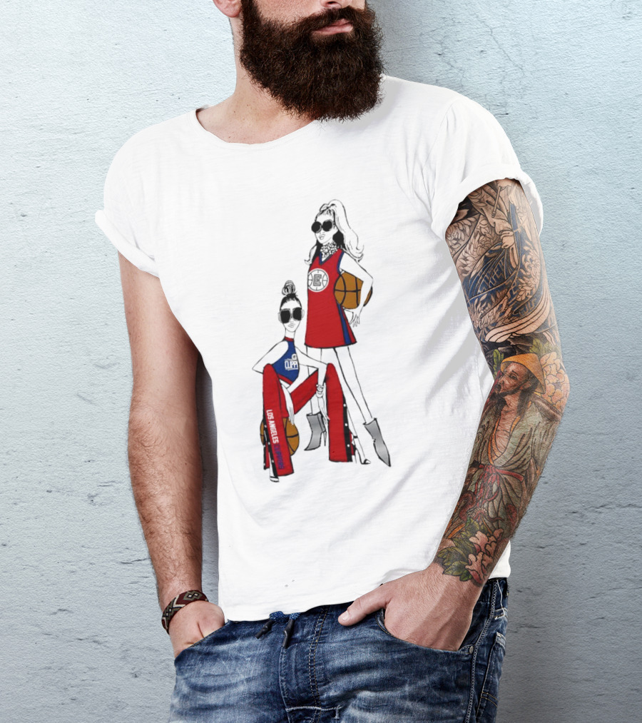 Los Angeles Clippers G-III 4Her Basketball Girls Fashion Red Blue T-Shirt