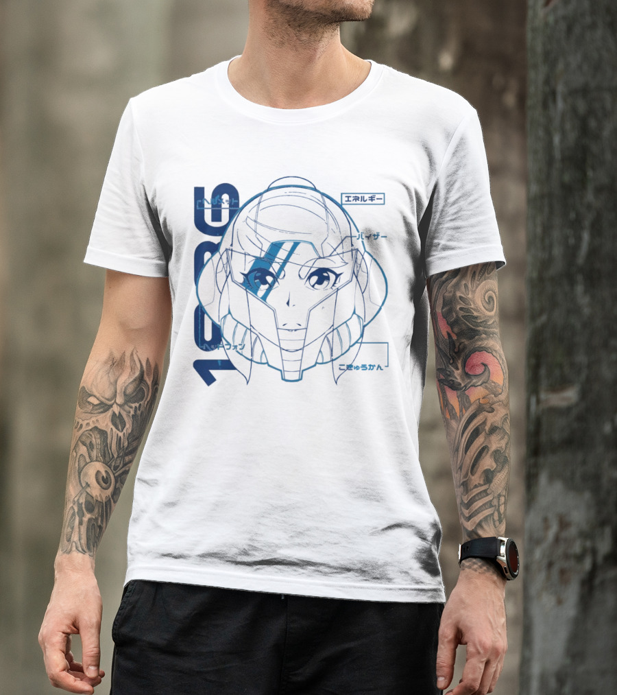 Samus Aran Metroid Heroine 1986 Visor Energy Icon Japanese T-Shirt