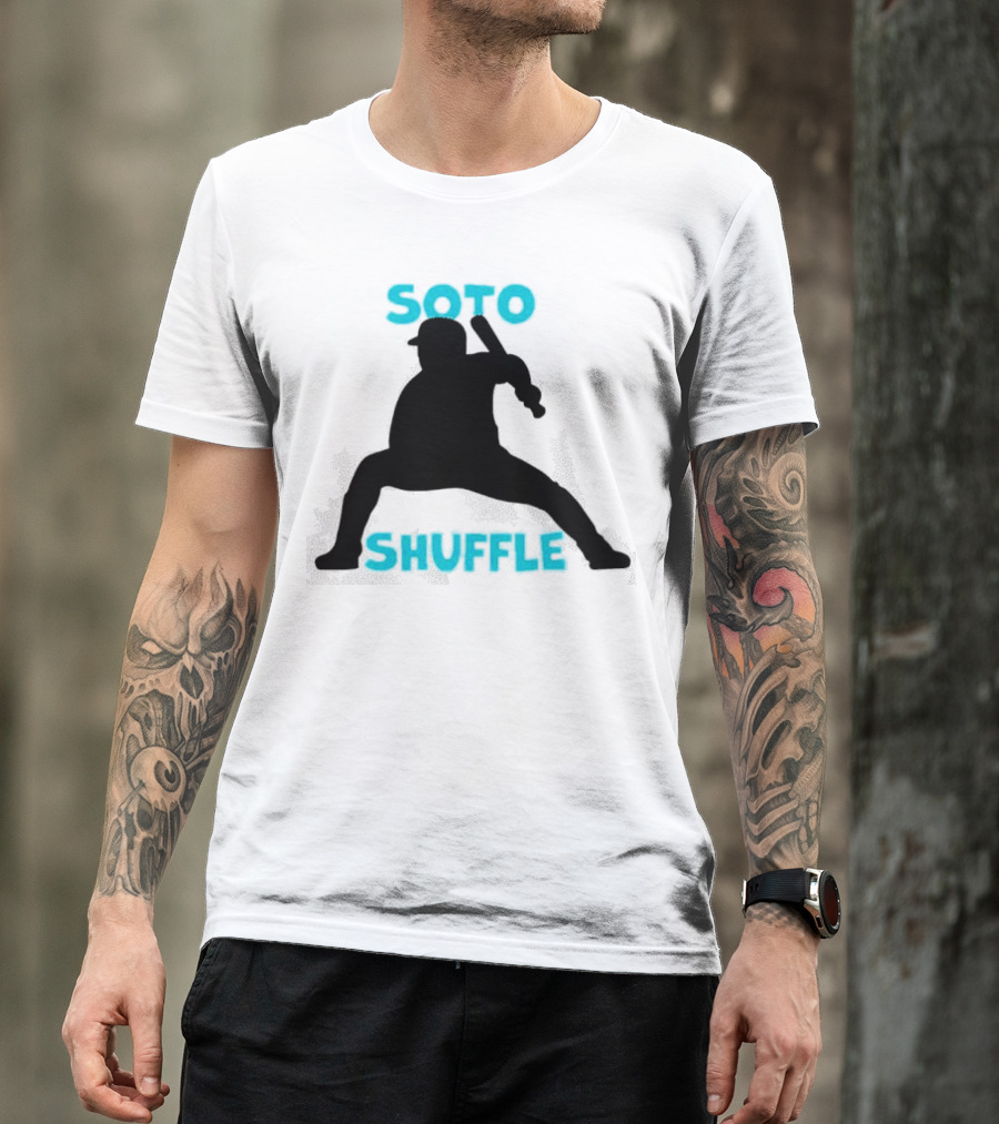 New York Yankees Soto Shuffle Silhouette Baseball Stance T-Shirt