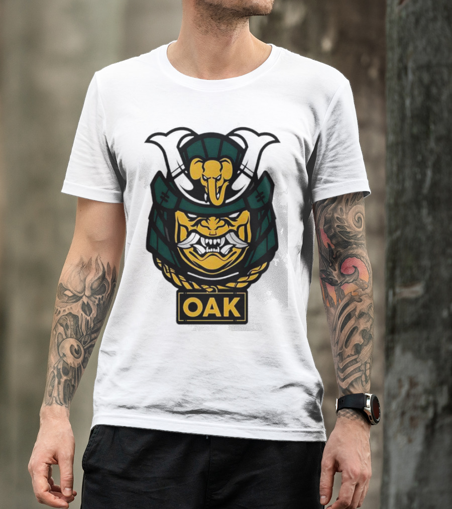 Oakland Athletics Samurai OAK Aggressive Mask T-Shirt