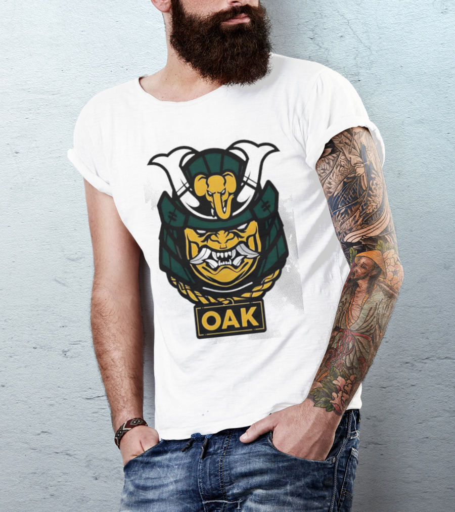 Oakland Athletics Samurai OAK Aggressive Mask T-Shirt