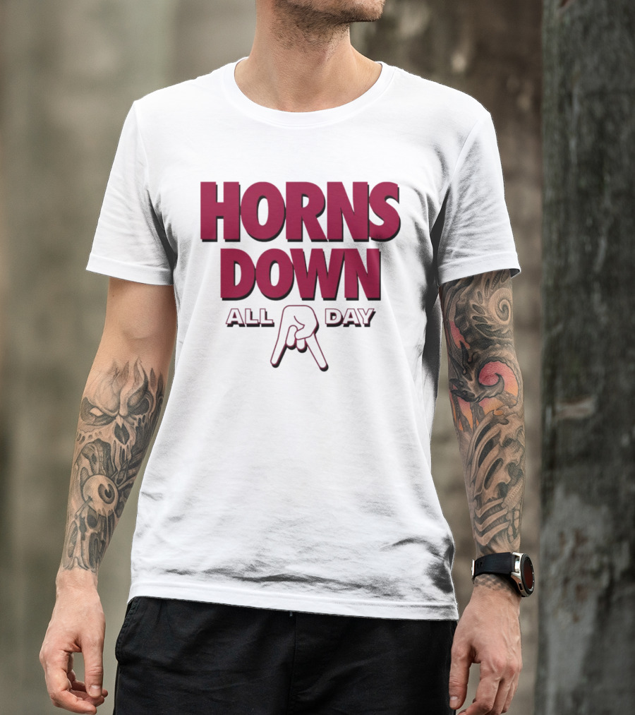 Horns Down All Day Oklahoma Sooners T-Shirt