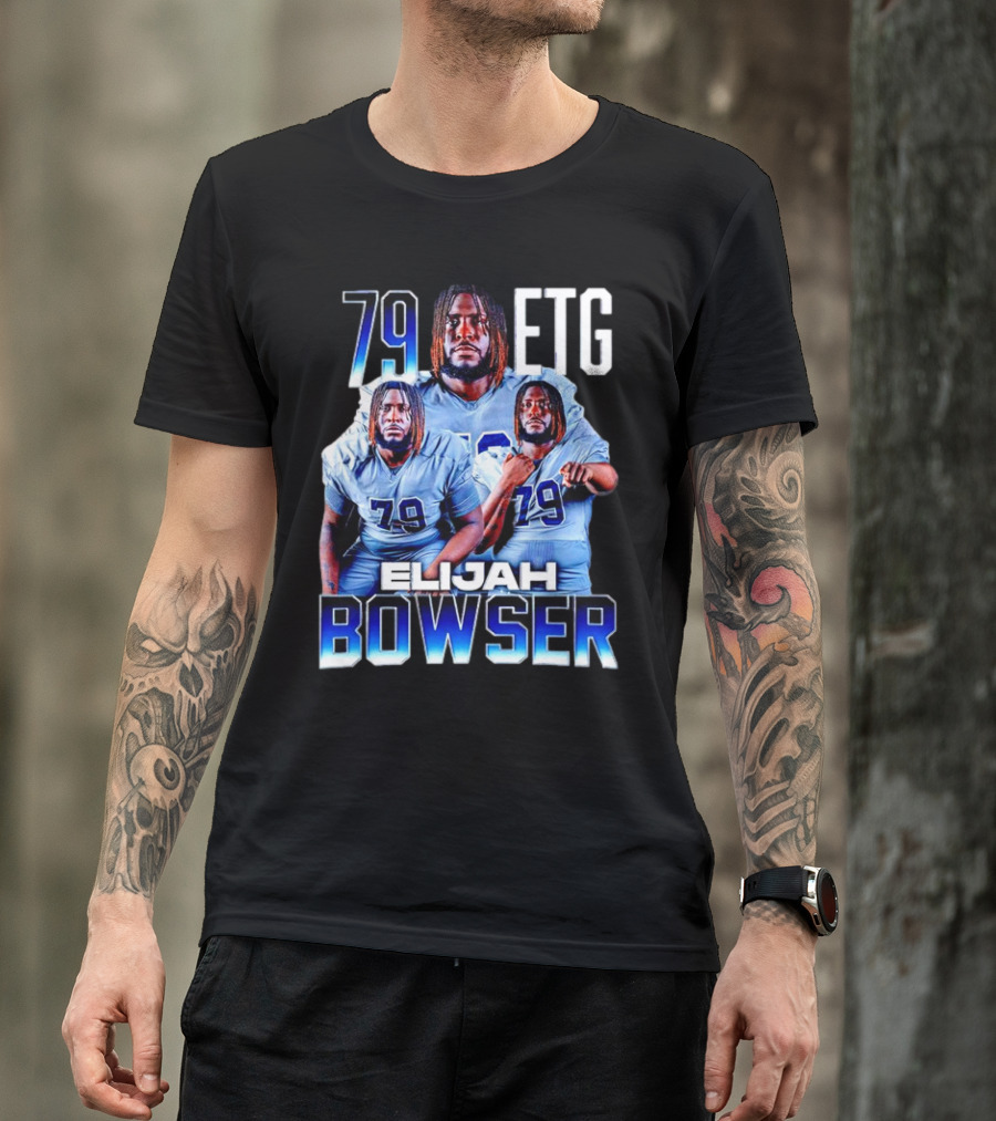 Elijah Bowser 79 ETG Football Player Montage T-Shirt