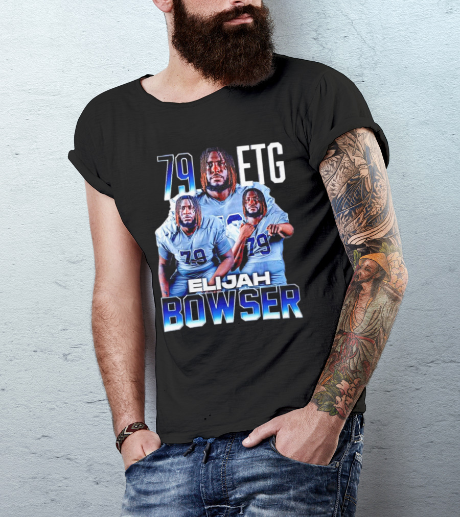 Elijah Bowser 79 ETG Football Player Montage T-Shirt