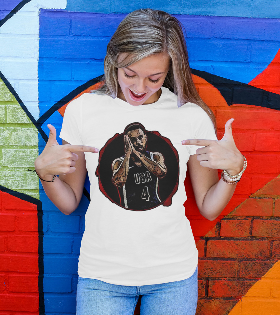 Stephen Curry Night Night USA Basketball Team Paris T-Shirt