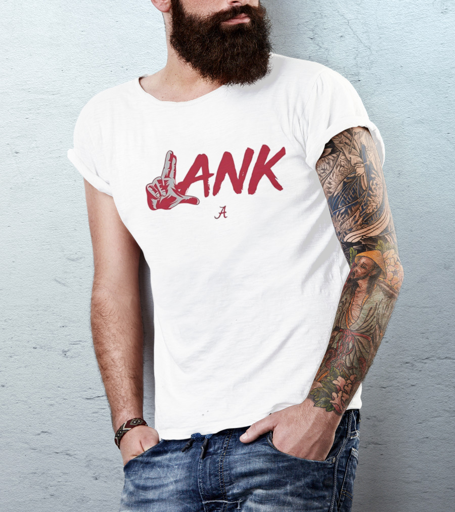 Alabama Crimson Tide Lank Hand Sign With Terrion Arnold Jalen Milroe Red A T-Shirt