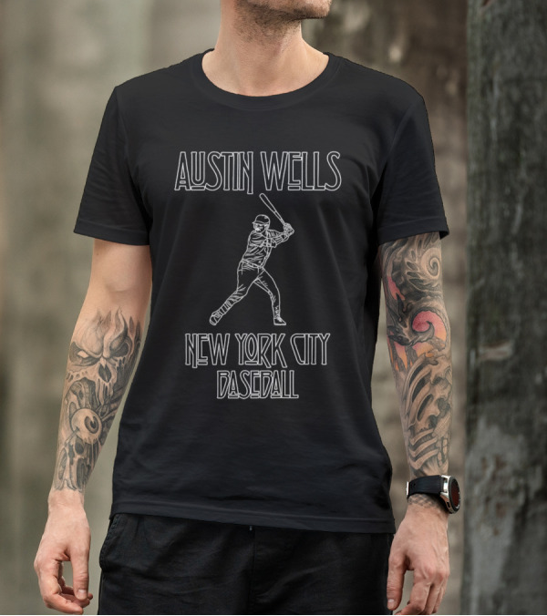 Austin Wells Baseball New York City Batter T-Shirt
