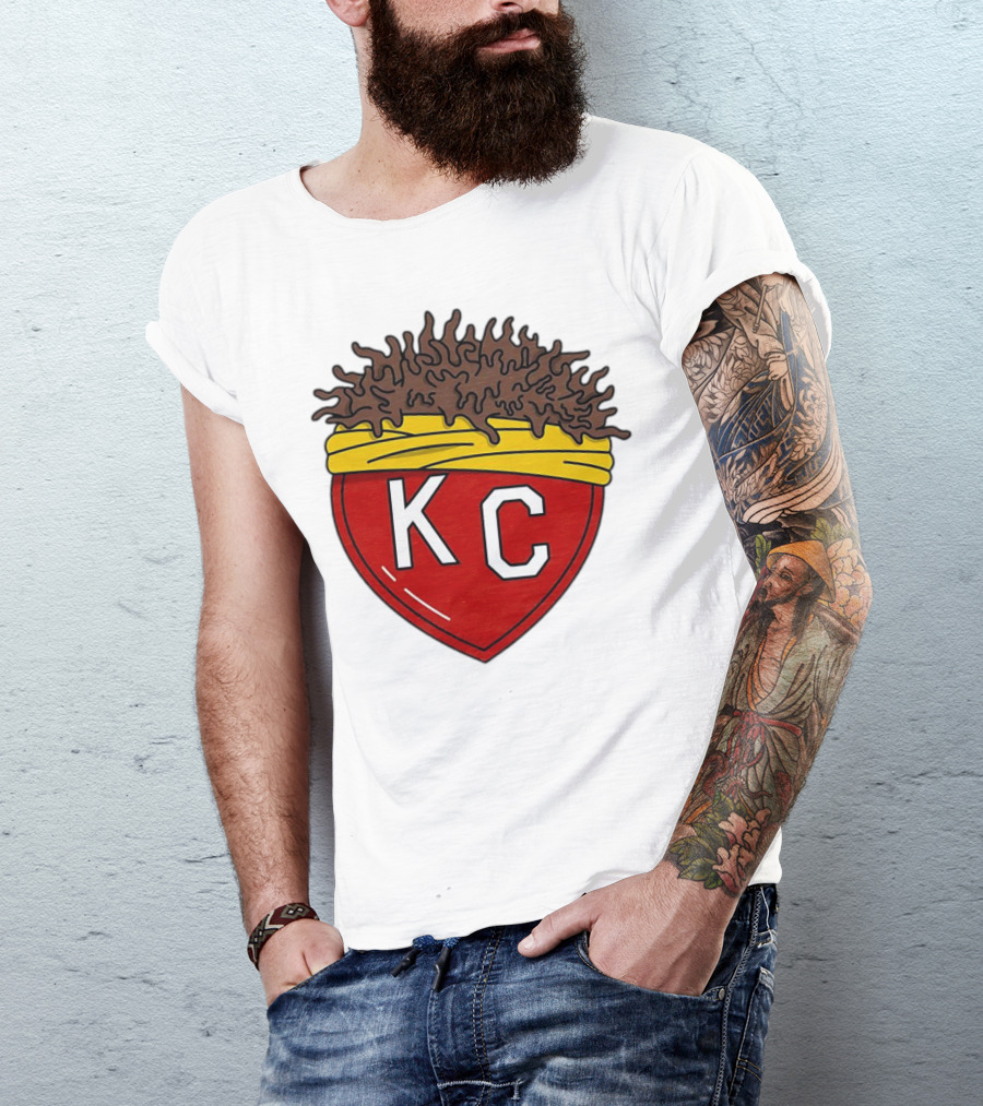 Kansas City Chiefs KC Heart French Fries T-Shirt