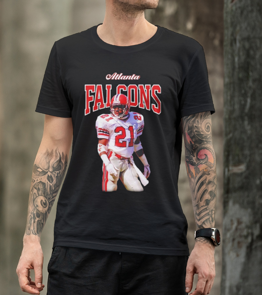 Atlanta Falcons Deion Sanders Retired Player 21 Sideline Legend T-Shirt