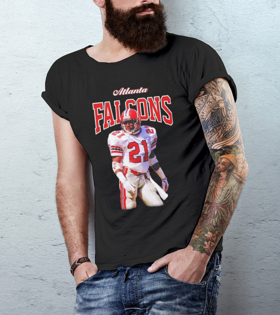 Atlanta Falcons Deion Sanders Retired Player 21 Sideline Legend T-Shirt