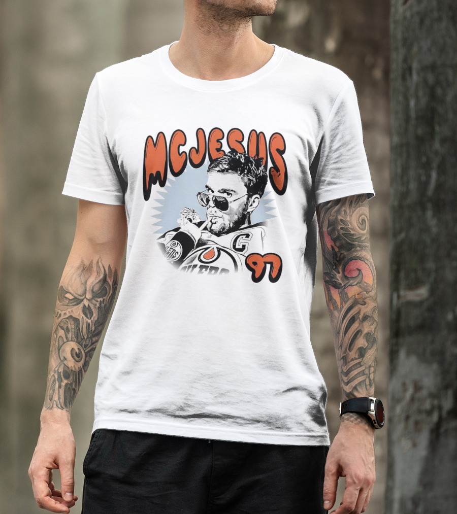 Edmonton Oilers McJesus 97 Connor McDavid T-Shirt