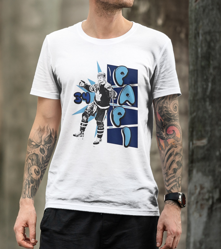 Toronto Maple Leafs Auston Matthews 34 Papi Hockey Legend T-Shirt