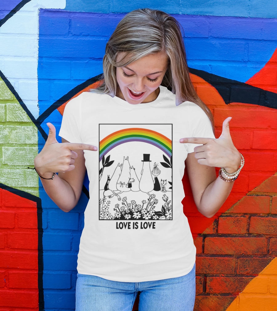 Moomin Love Is Love Rainbow Pride T-Shirt