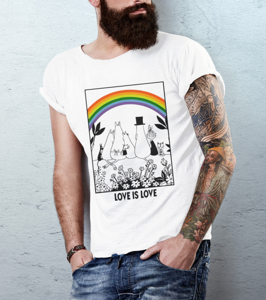 Moomin Love Is Love Rainbow Pride T-Shirt