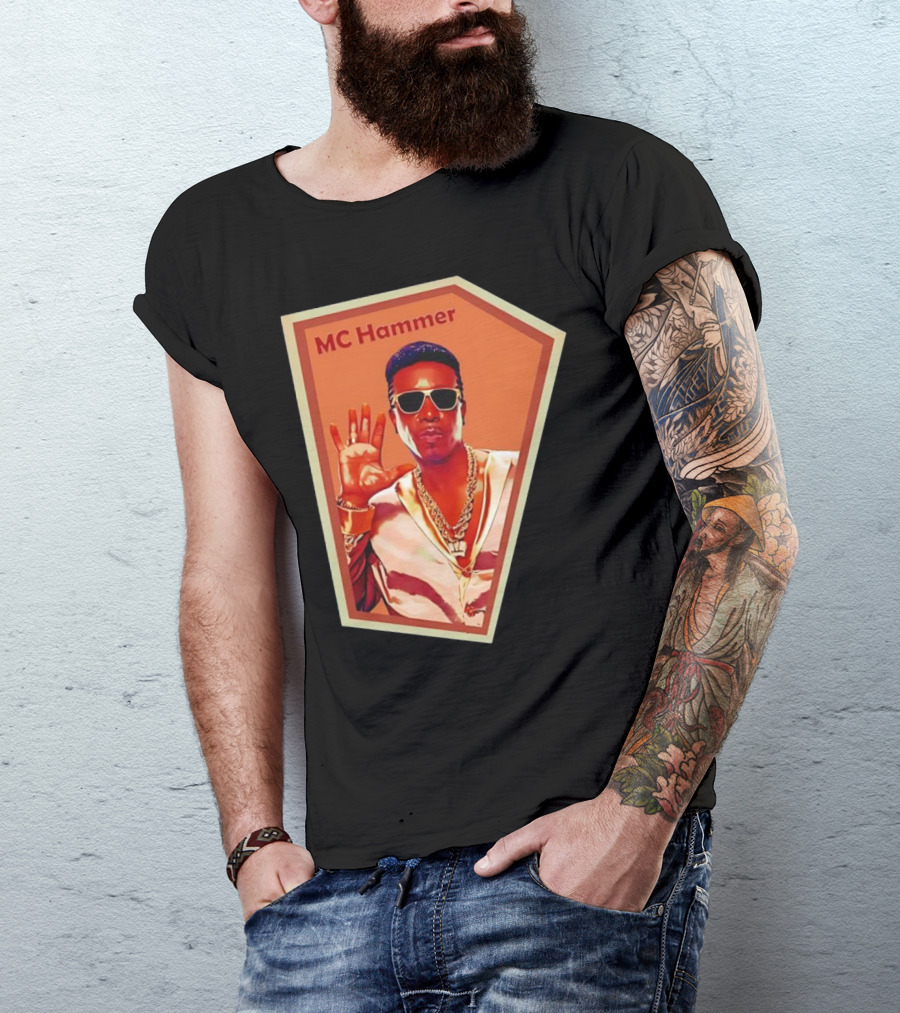 MC Hammer Retro Iconic Style Sunglasses Chains Wave Hand Gesture T-Shirt