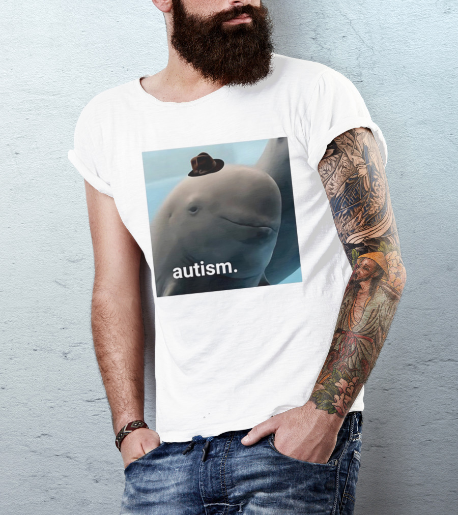 Autism Dolphin Meme With Hat T-Shirt