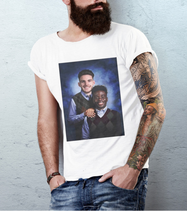 Declan Rice And Bukayo Saka Step Brothers Themed T-Shirt