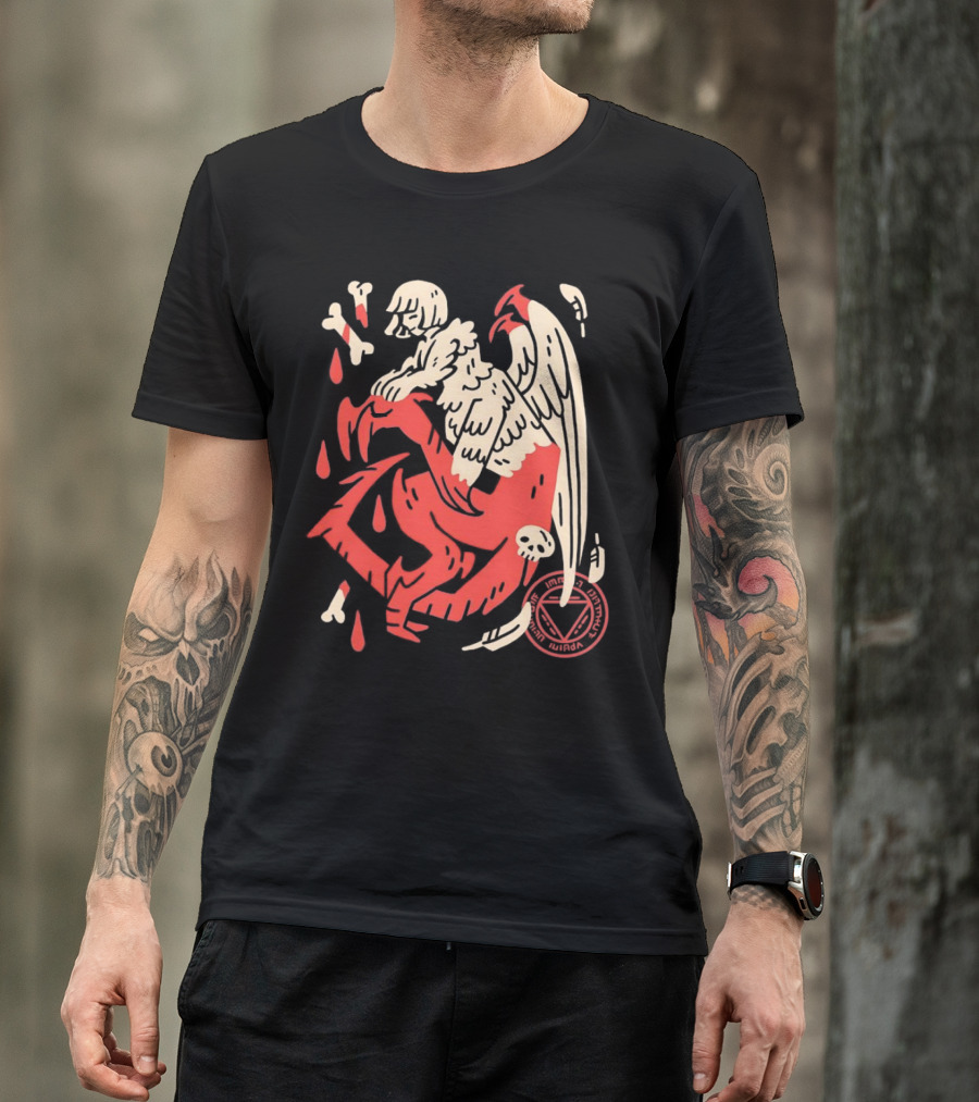 Falin Touden Dungeon Meshi Delicious In Dungeon Forbidden Magic Winged Creature With Skull And Bones T-Shirt