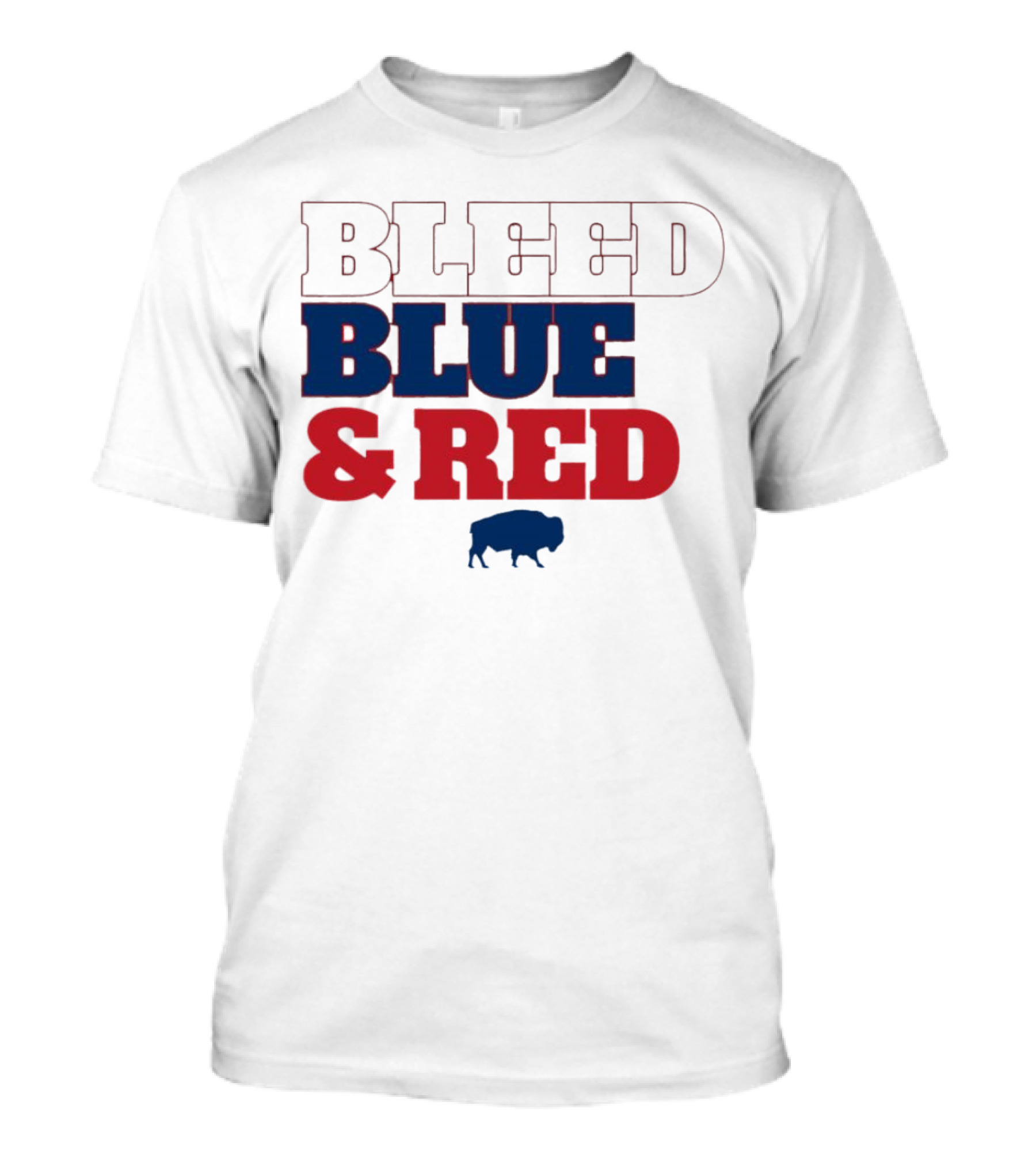 Bleed Blue And Red Buffalo Bills T-Shirt