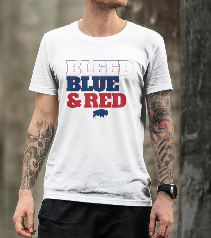 Bleed Blue And Red Buffalo Bills T-Shirt