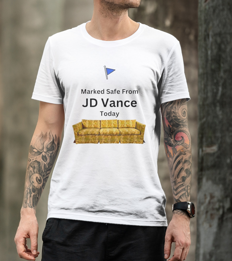 Marked Safe From JD Vance Today Yellow Floral Sofa T-Shirt