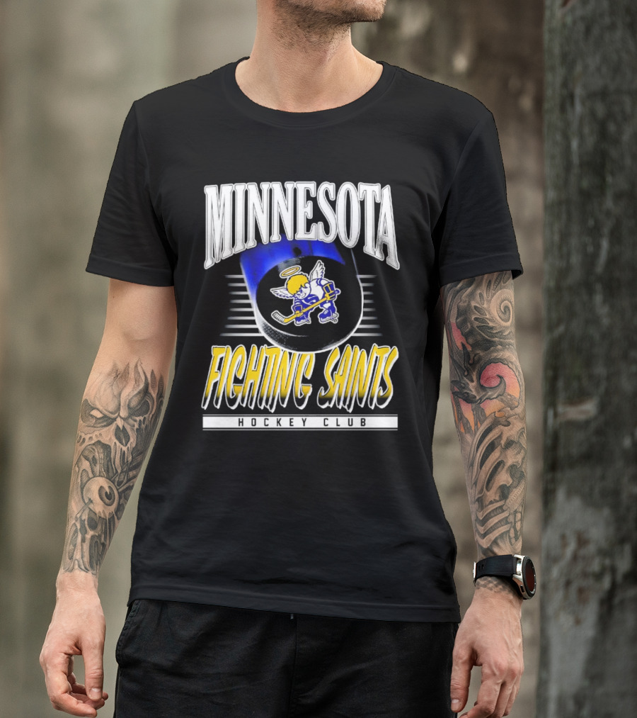 Minnesota Fighting Saints Hockey Club Winged Angel T-Shirt