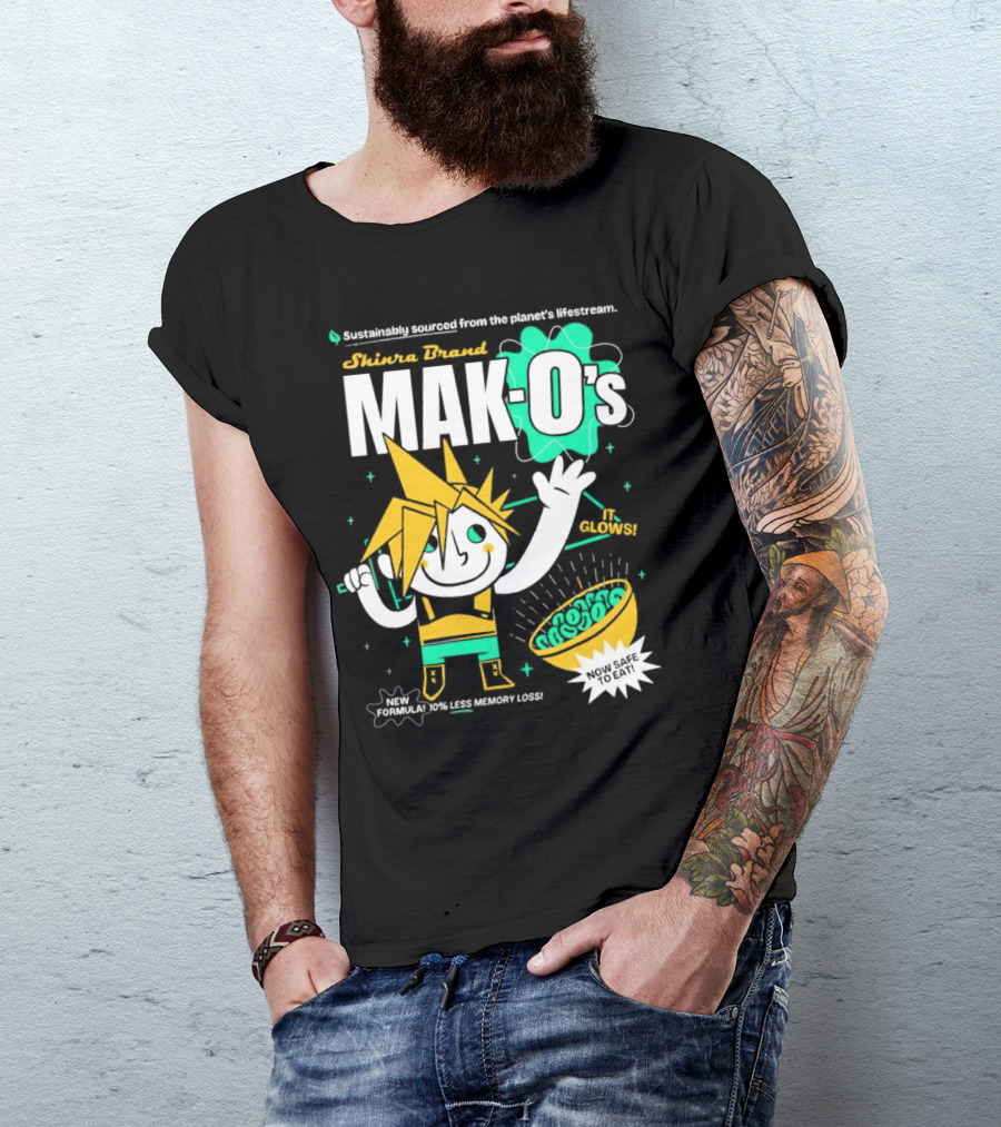 Shinra Brand Mak-0's Sustainably Sourced It Glows New Formula 10% Less Memory Loss Now Safe To Eat T-Shirt