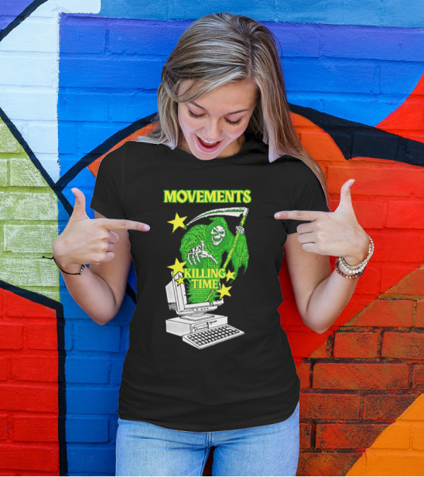 Movements Killing Time Reaper With Computer T-Shirt