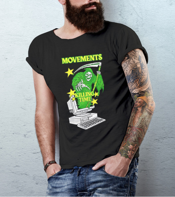 Movements Killing Time Reaper With Computer T-Shirt