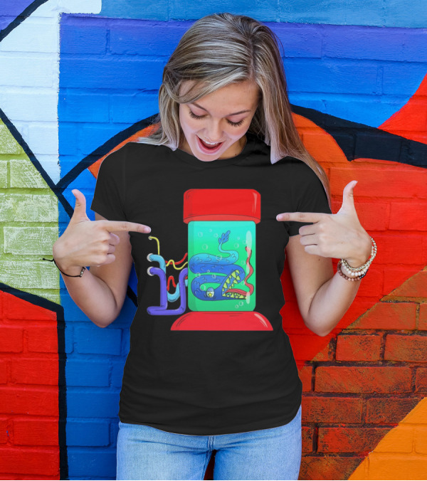 Viper In Colorful Science Lab Jar With Tubes T-Shirt