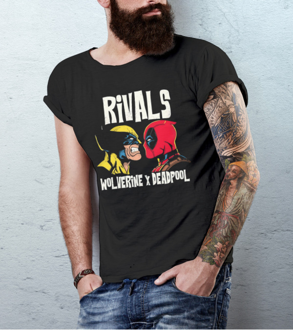 Rivals Wolverine X Deadpool Faceoff T-Shirt
