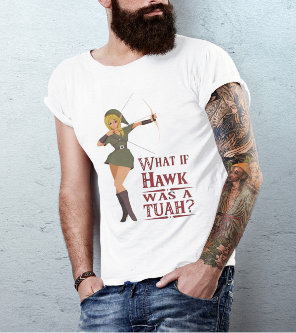 What If Hawk Was A Tuah? Zelda Archer In Green Tunic T-Shirt