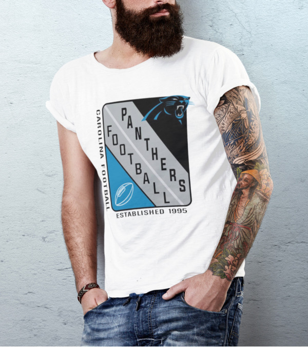 Carolina Panthers Football Shield Established 1995 T-Shirt