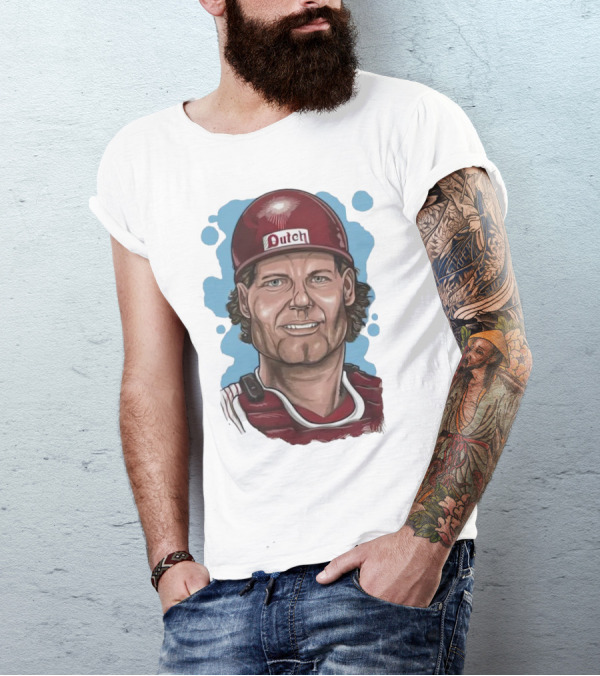 Darren Daulton Philadelphia Phillies Dutch Cartoon T-Shirt