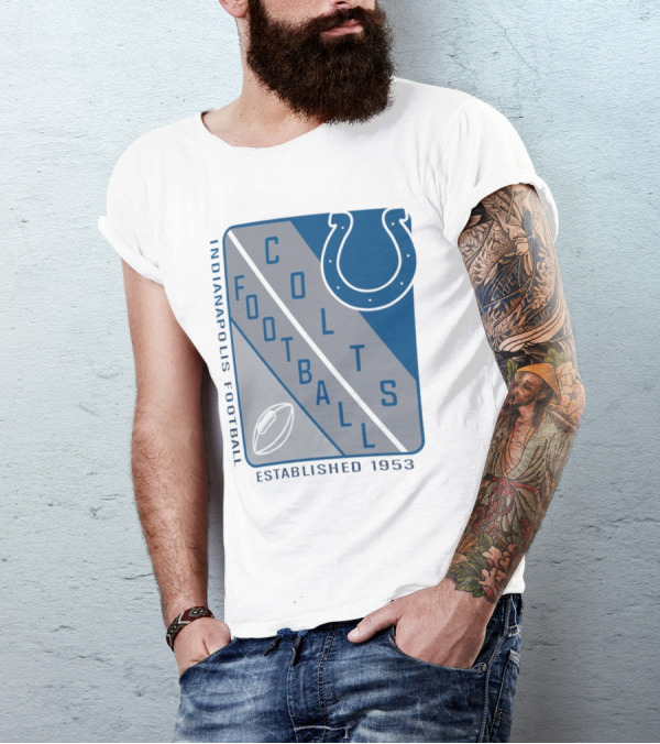 Indianapolis Colts Football Shield Established 1953 T-Shirt