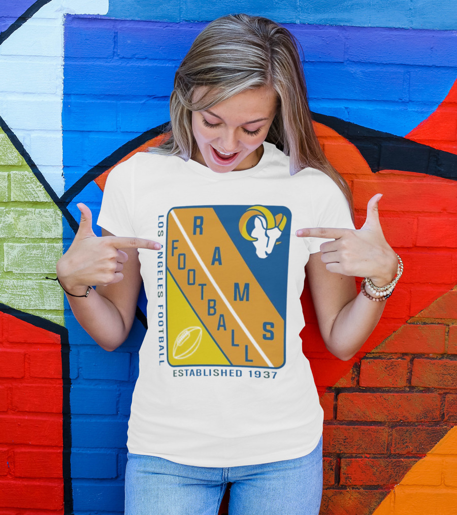 Los Angeles Rams Football Established 1937 T-Shirt