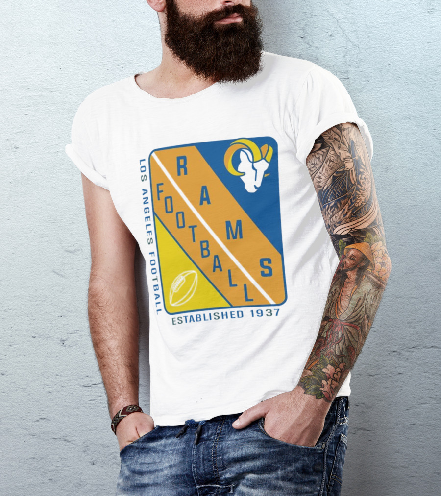 Los Angeles Rams Football Established 1937 T-Shirt