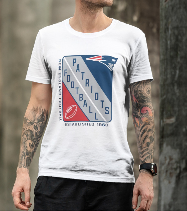 New England Patriots Football Established 1960 Shield T-Shirt