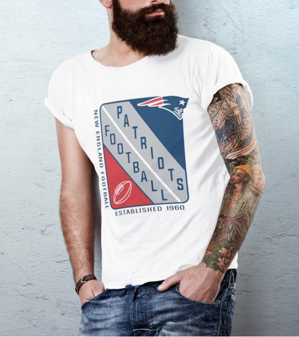 New England Patriots Football Established 1960 Shield T-Shirt