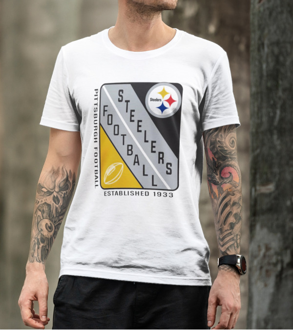 Pittsburgh Steelers Football Established 1933 Shield T-Shirt